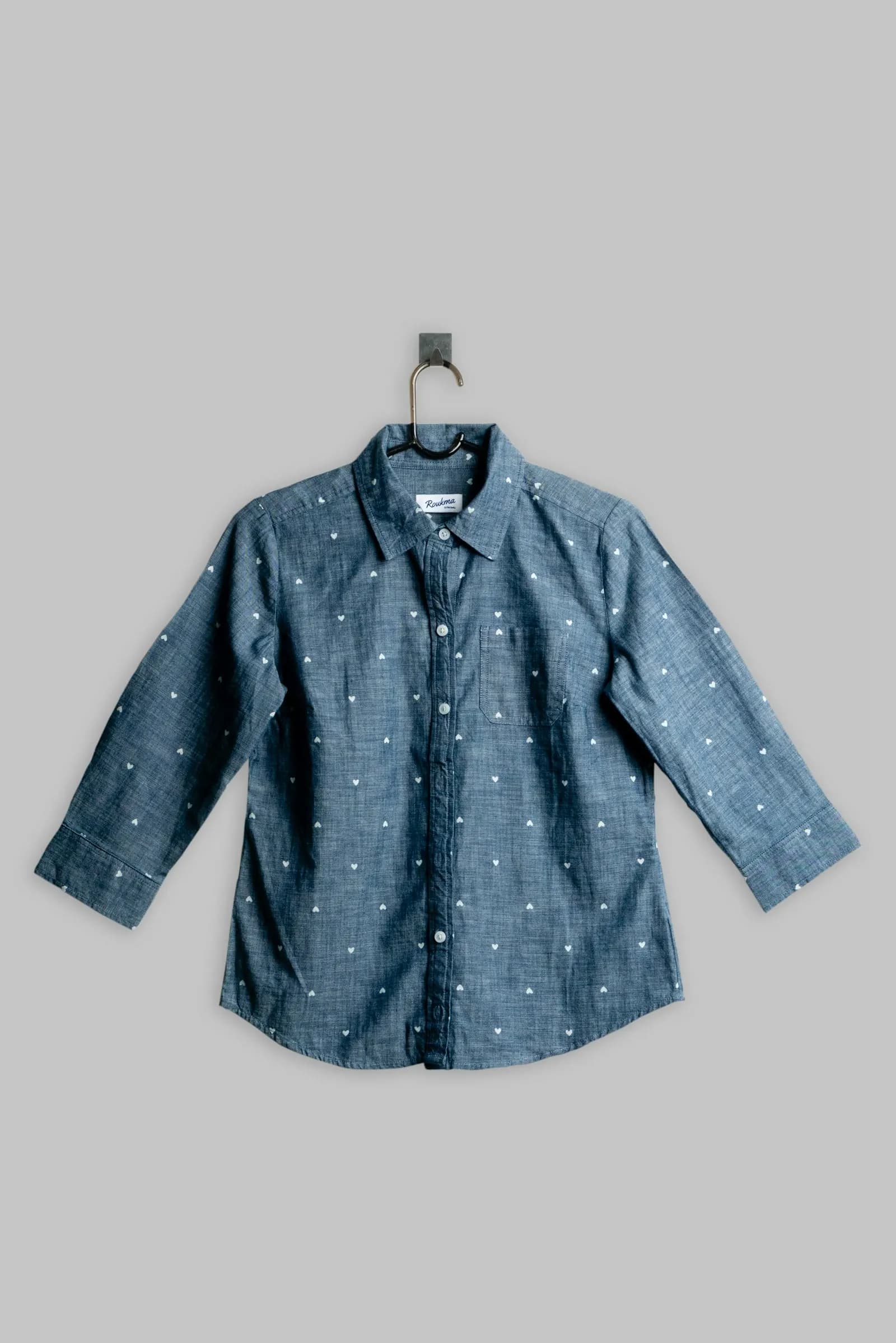 Camicia Oxford Blu clothing vista frontale